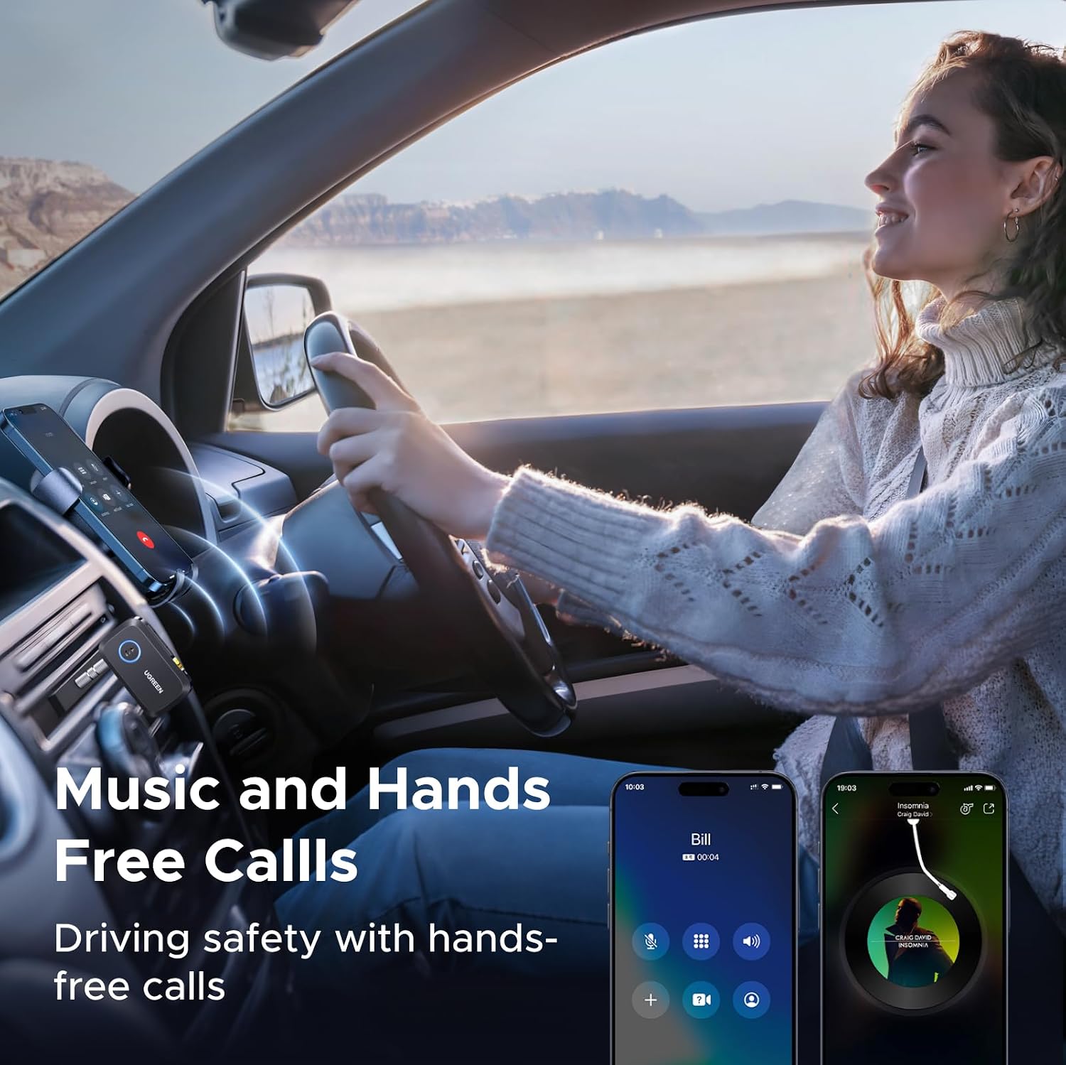 Thumbnail 5 de UGREEN AUX Bluetooth 6.0 Adapter for Car LDAC — Handsfree & Dual Device