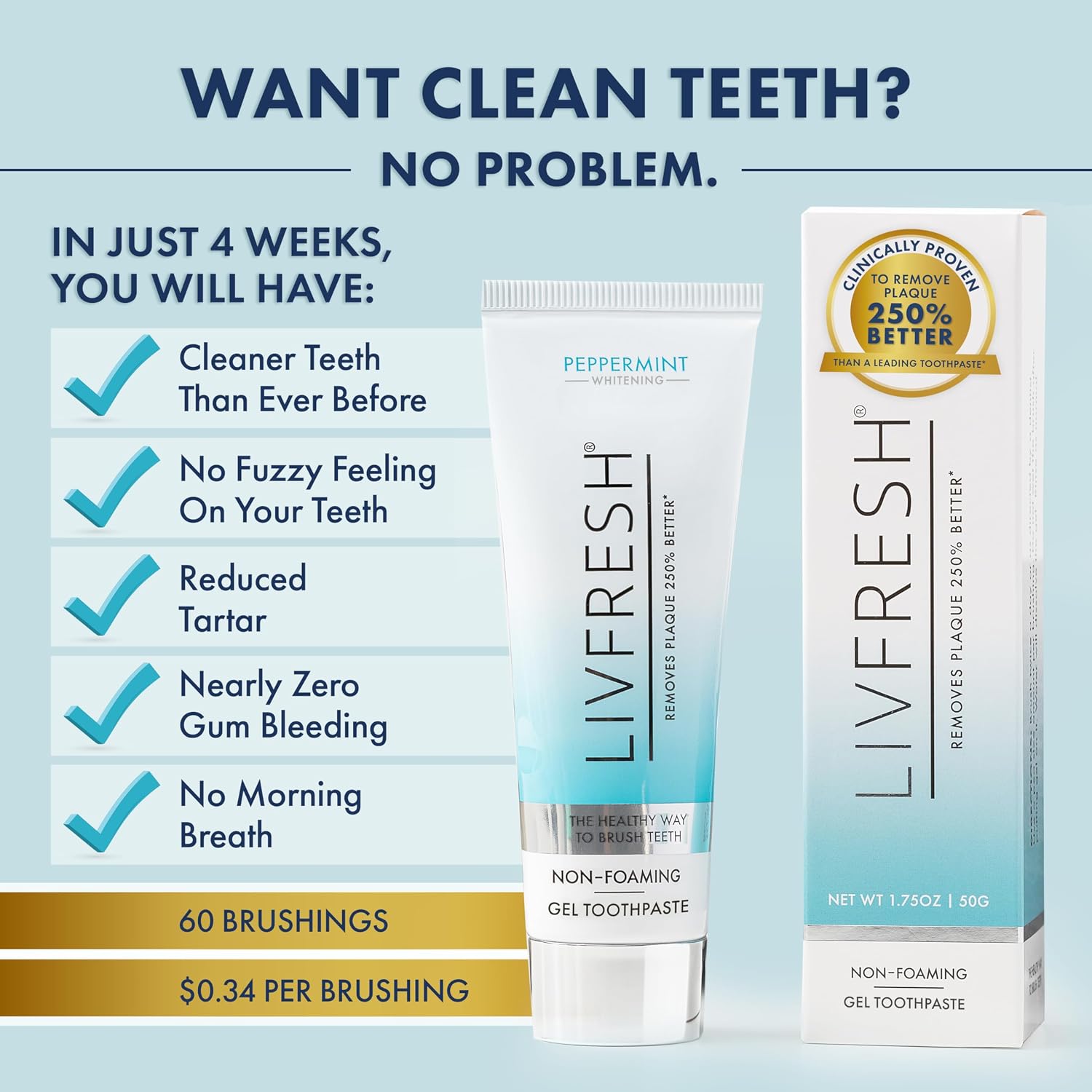 Thumbnail 6 de LIVFRESH Clinically Proven Gel Toothpaste 250%