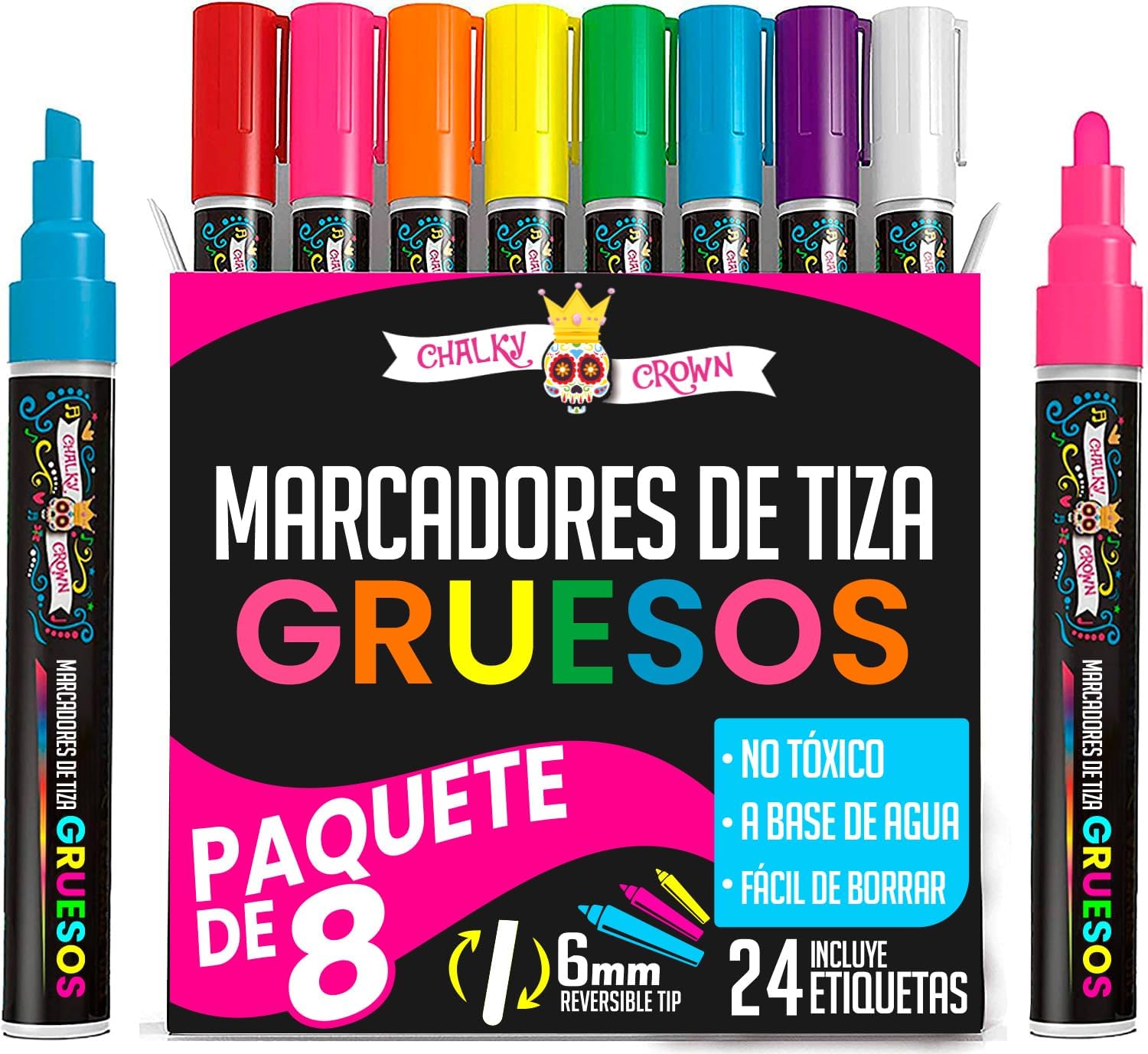 Detalle de Chalky Crown Rotuladores Cristal Borrable 6 mm