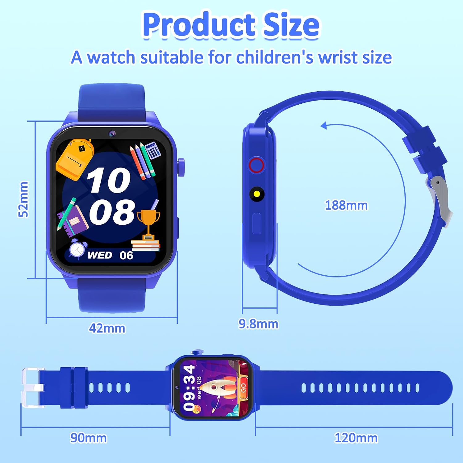 Thumbnail 6 de kaacly Kids Smart Watch 1.57‑inch fitness tracker