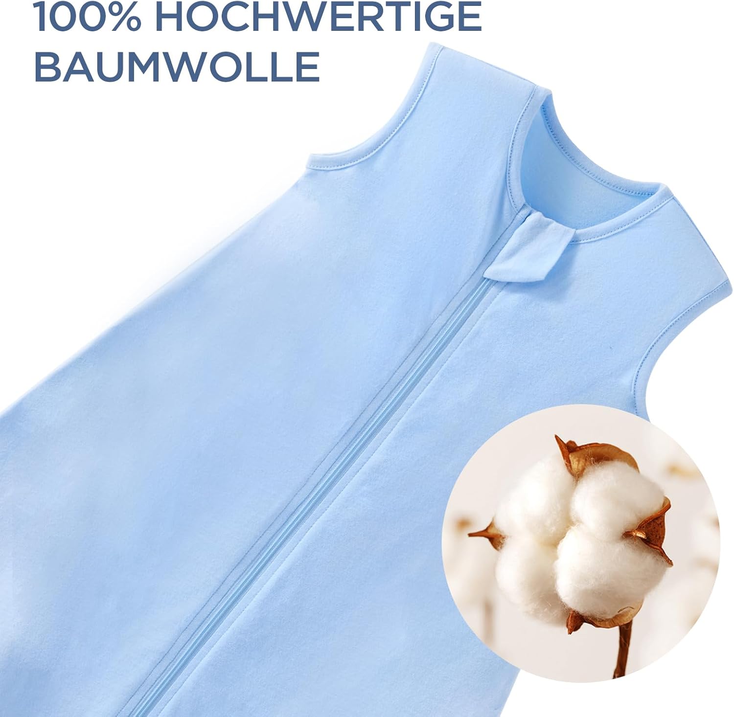 Detalle de Duomiaomiao Sacchi nanna Estivi 0.5 TOG – Sacco nanna in 100% cotone, confezione da 2 pezzi
