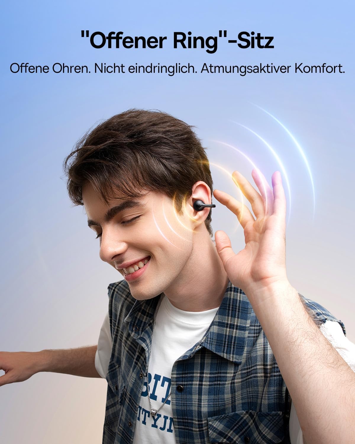 Thumbnail 1 de Baseus BC1 Open Ear Kopfhörer – komfortabler Offener Ring, KI-Bassverstärkung und 4-Mikrofon-Einsatz