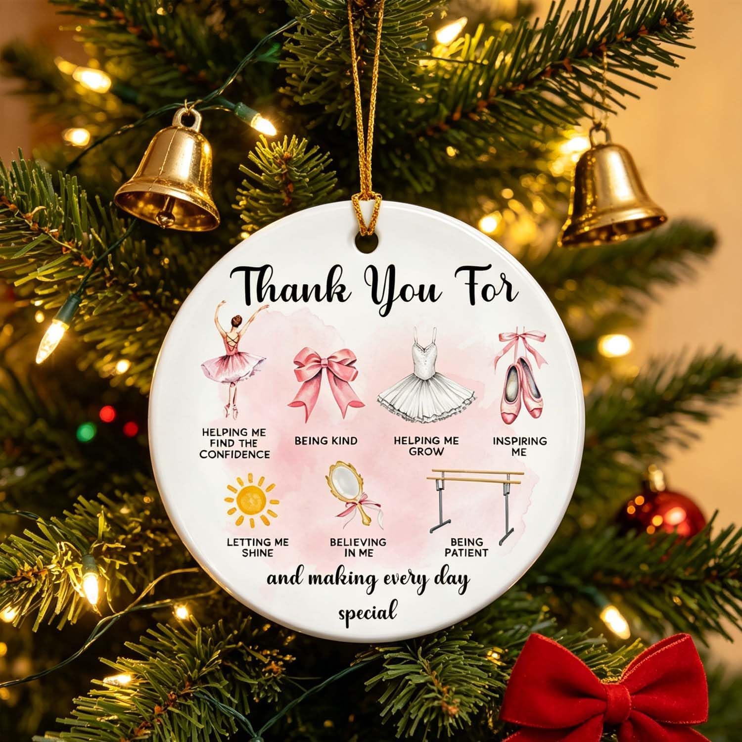 Detalle de Ballet Christmas Ornament, Ceramic