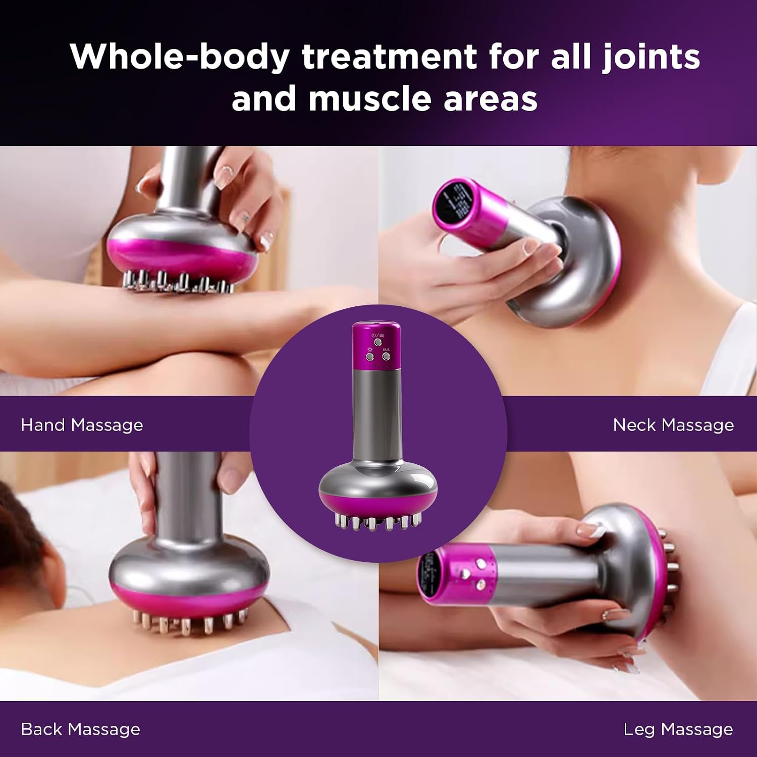 Thumbnail 2 de Lymphatic Drainage Massager anti-cellulite body sculpting tool with microcurrent, heat, vibration & LED therapy