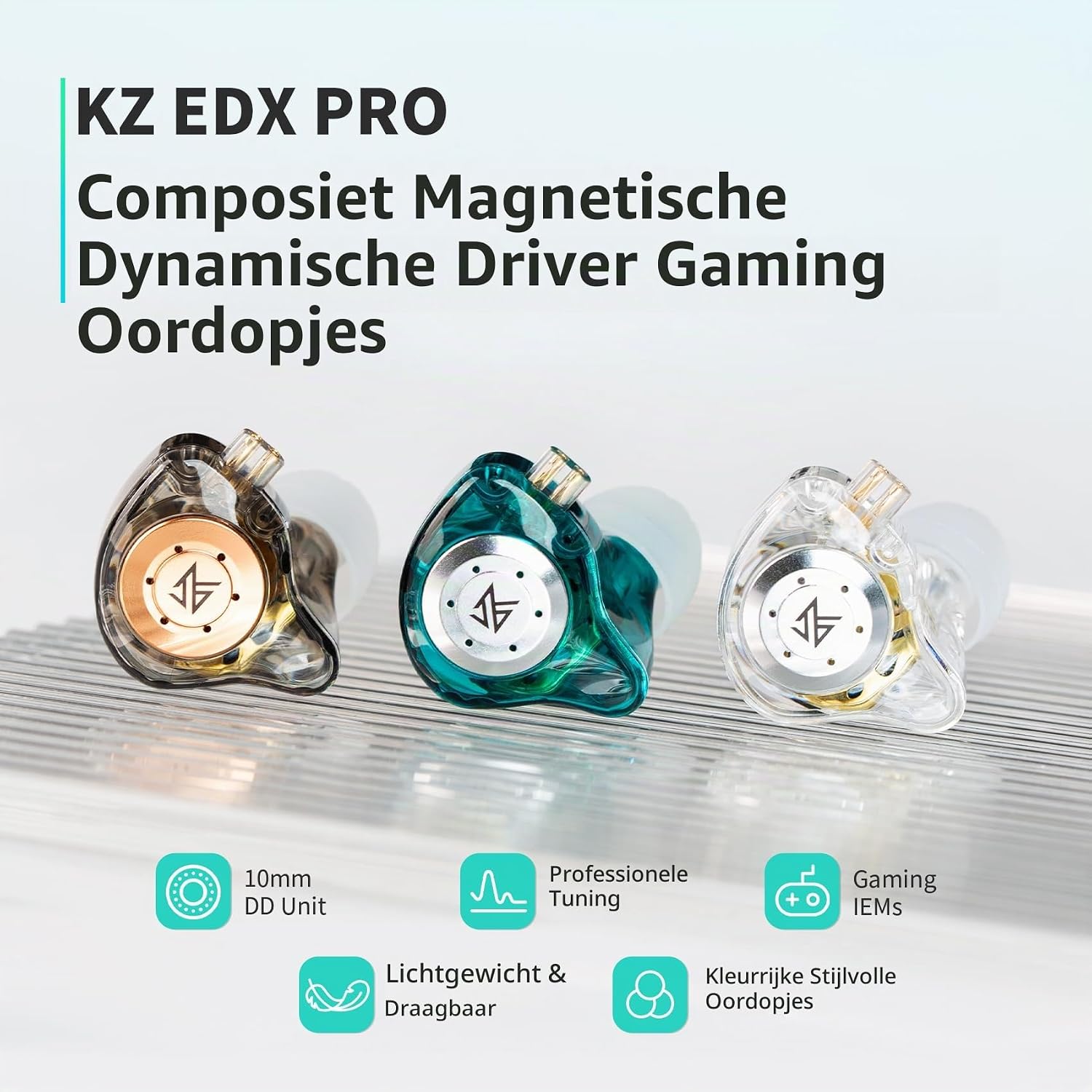 Thumbnail 3 de keephifi KZ EDX Pro 6710 in-earkoptelefoon met microfoon en dubbele drivers