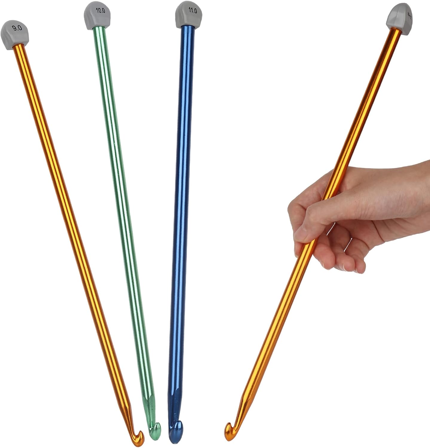 Thumbnail 6 de Coopay Tunisian Crochet Hook Set, 11-Piece Metal Hooks