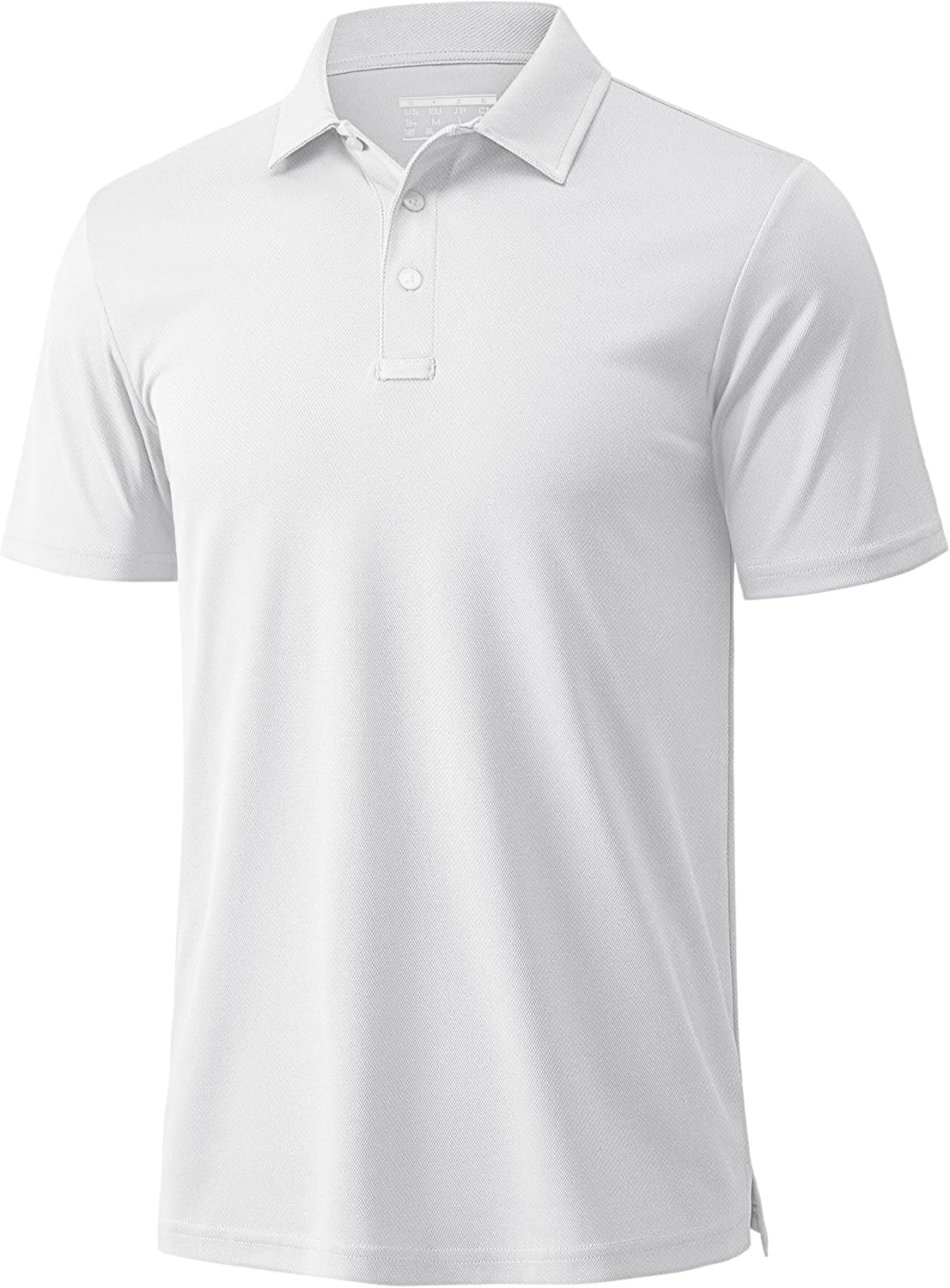 Detalle de MAGCOMSEN Men’s 3-Button Quick-Dry Polo Shirt (Polyester Piqué, Short Sleeve)