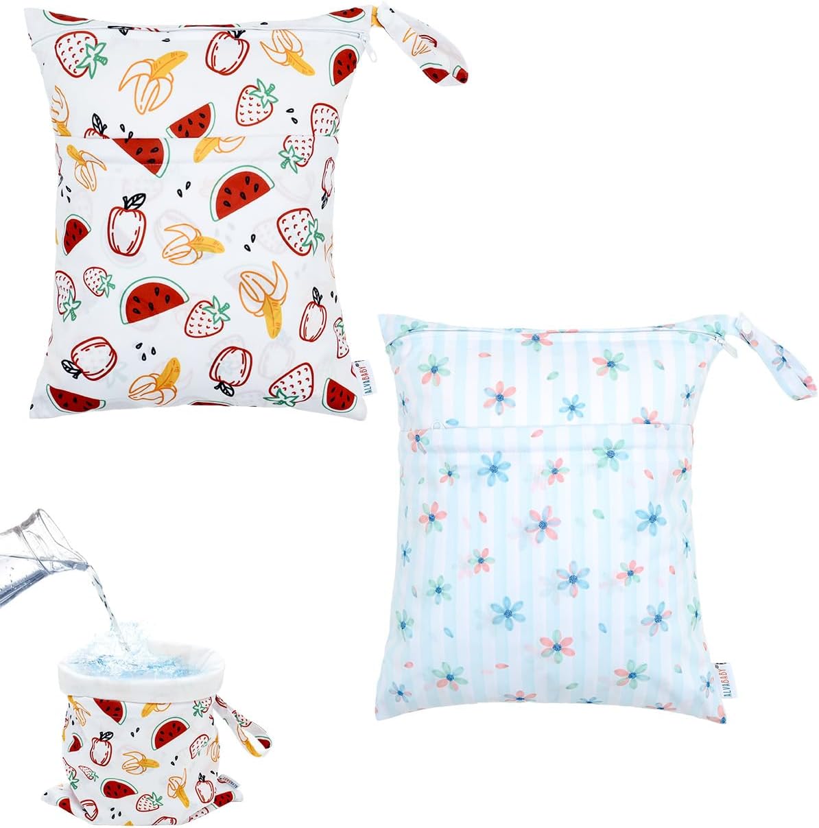 Detalle de ALVABABY 2LW02-CAD Wet/Dry Bag, Two Zippered Compartments