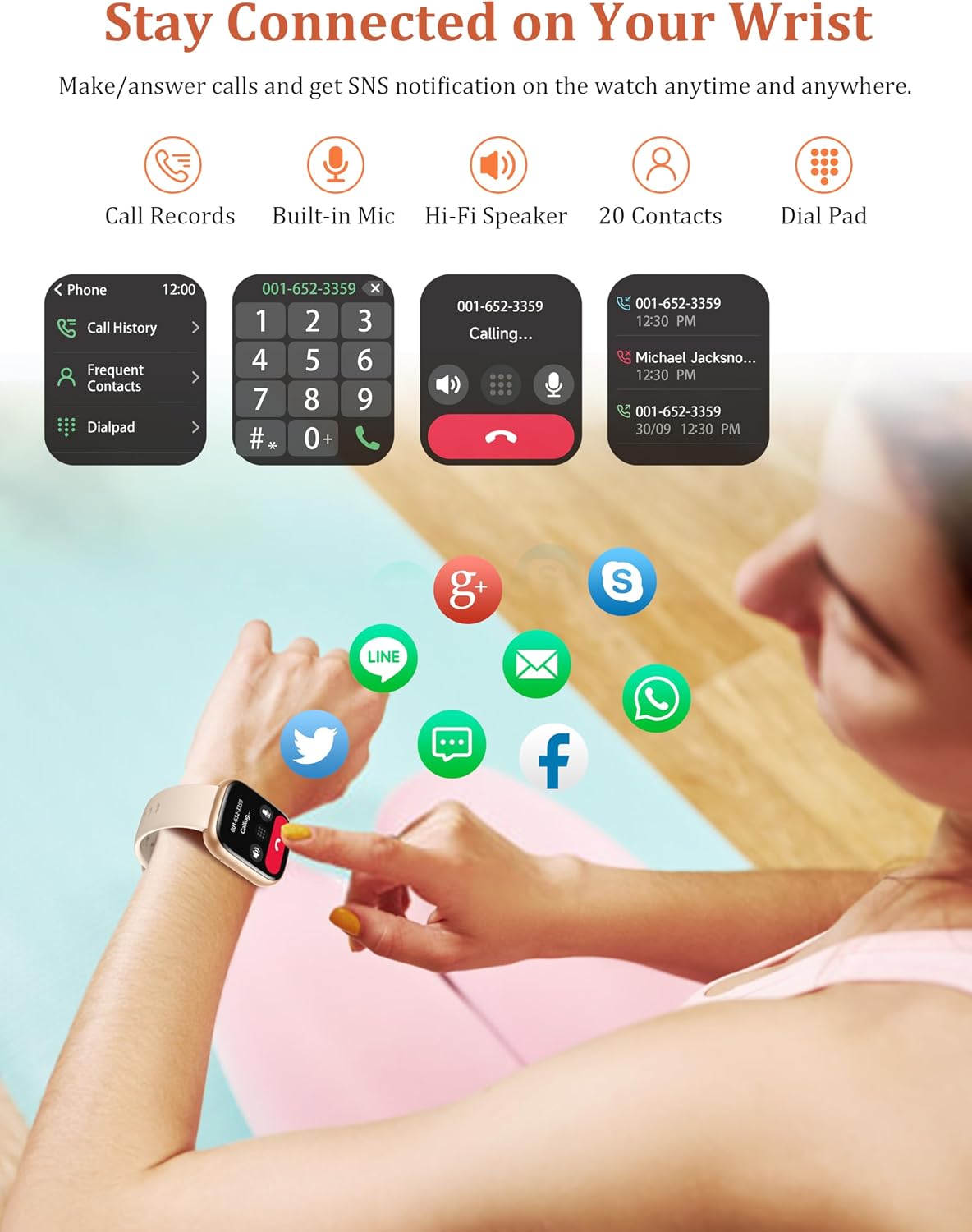 Detalle de LODIMEKE Smart Watch with Alexa Built-in – 1.83", IP68, 110+ Sports, Heart Rate & SpO2