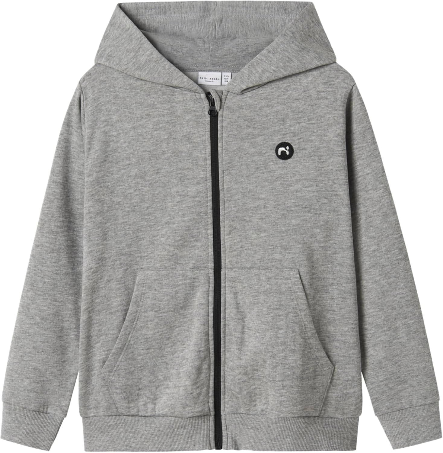 Detalle de NAME IT Jungen Sweatjacke mit Kapuze (Cardigan) – mit Reißverschluss und Kängurutasche