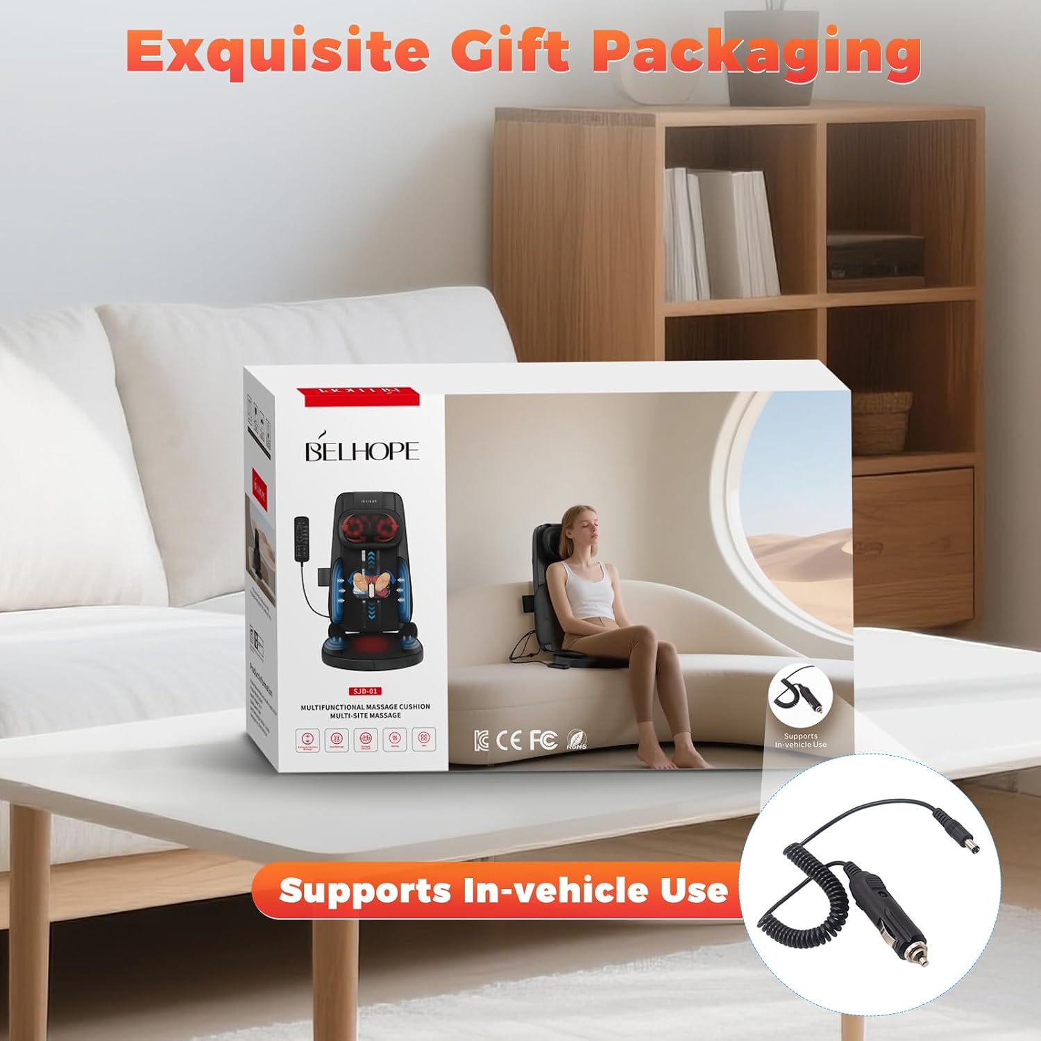 Thumbnail 6 de YOSSMO Shiatsu Neck and Back Massager: Deep Tissue Kneading in 8D with Heat