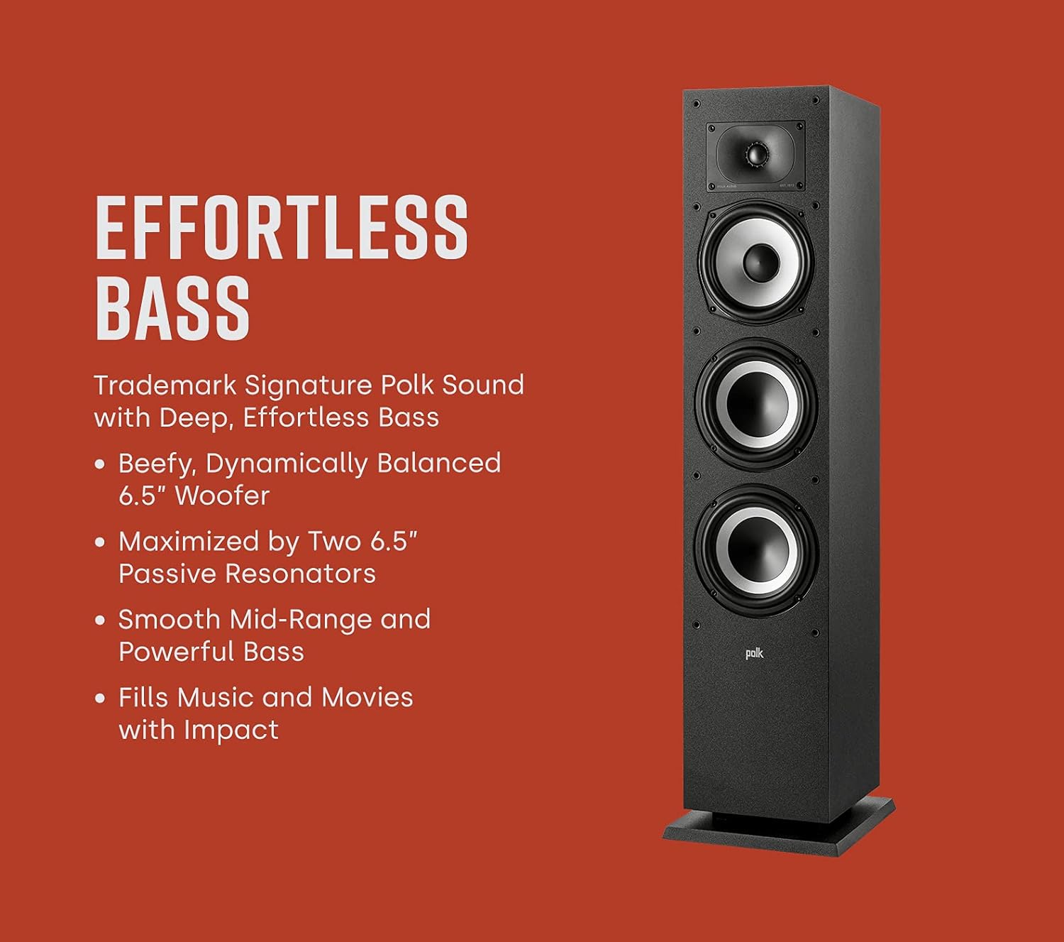 Thumbnail 1 de Polk Audio Monitor XT60 MXT60 Tower Speaker, Dolby Atmos Compatible
