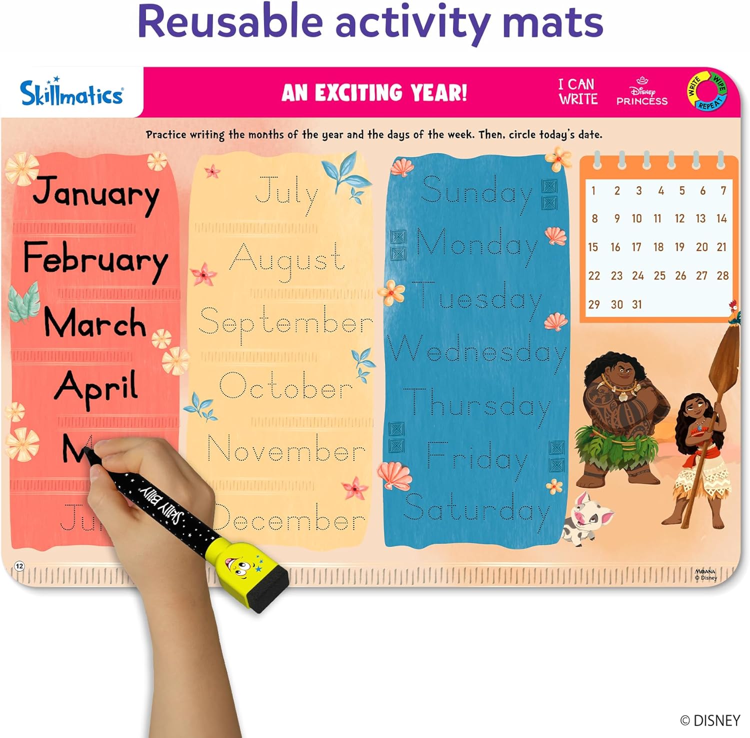 Detalle de Skillmatics I Can Write Disney Princess 6 mats