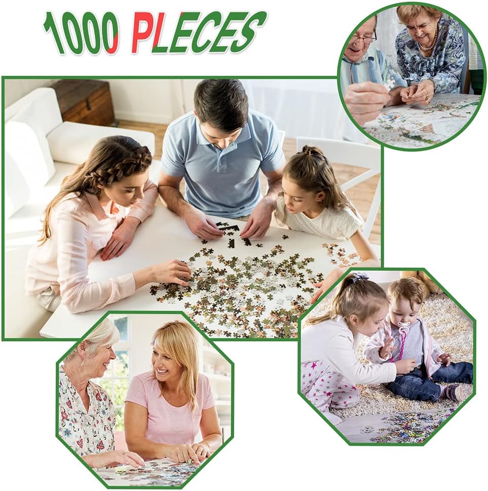 Detalle de Puzzle 1000 Teile für Erwachsene – Klassisches Lernspiel, 70 × 50 cm, ideale Dekoration