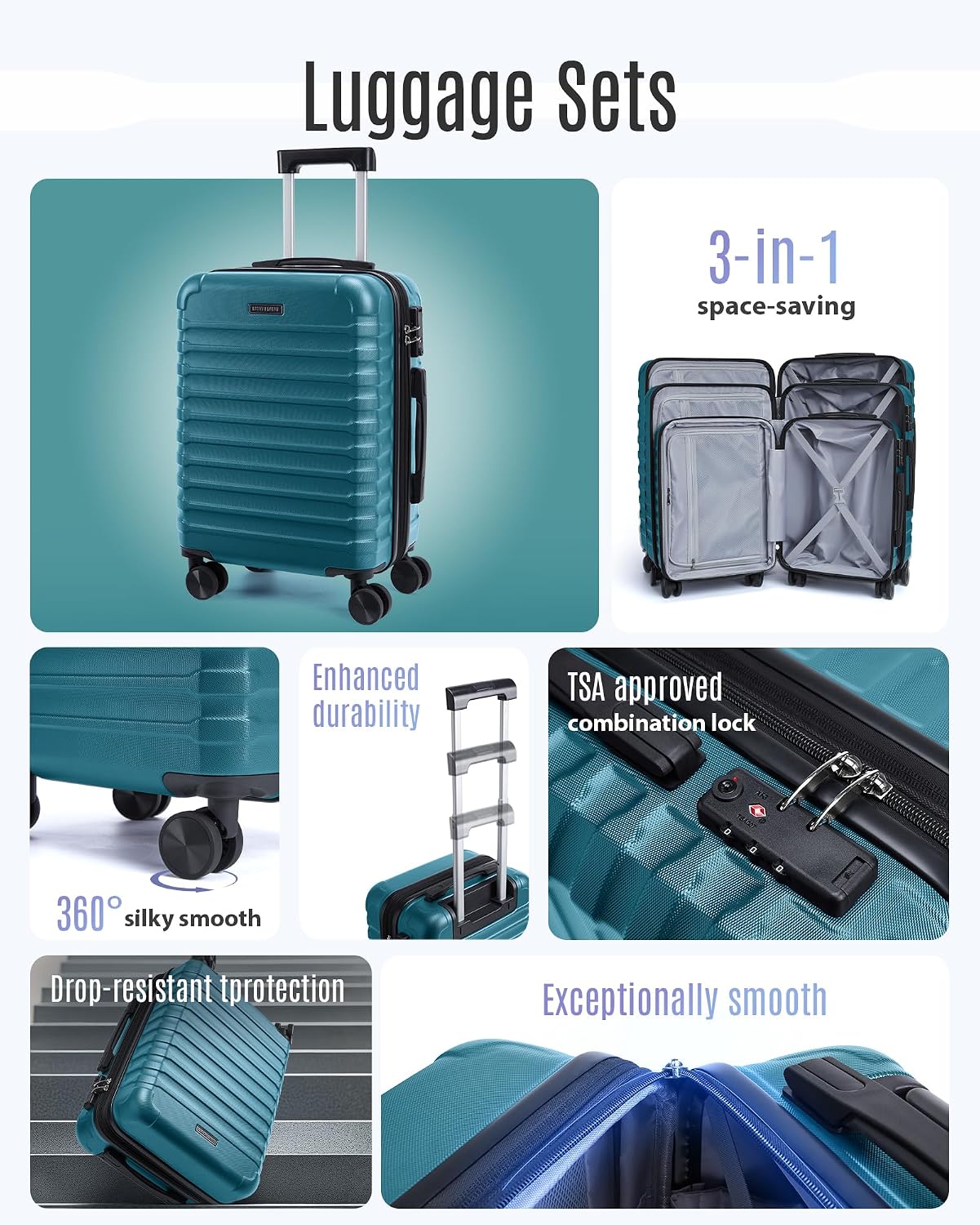 Detalle de LIGHT FLIGHT Luggage Set, ABS