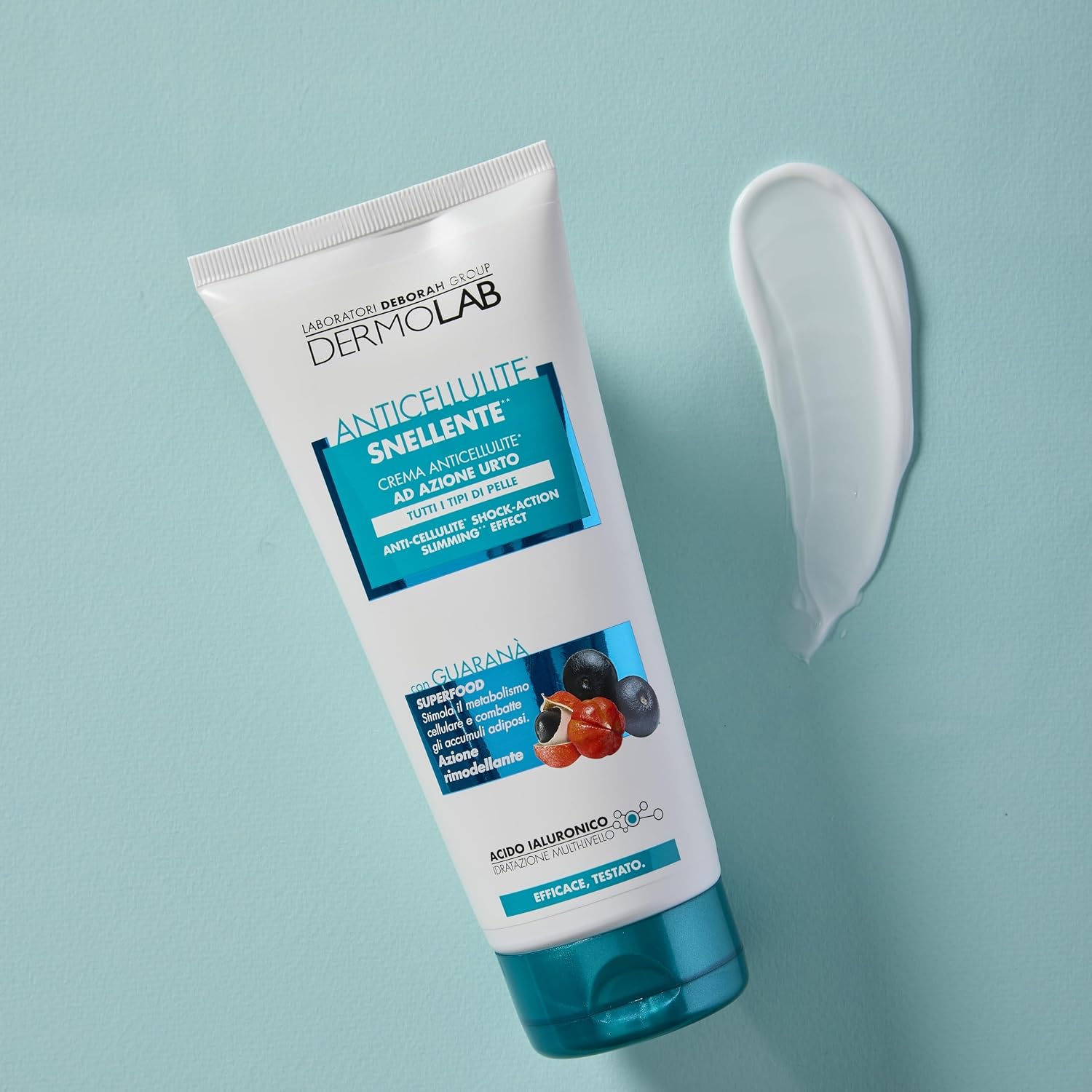 Detalle de Dermolab Crema Corpo Anticellulite Snellente - Azione Urto con Centella e Guaranà, 200 ml