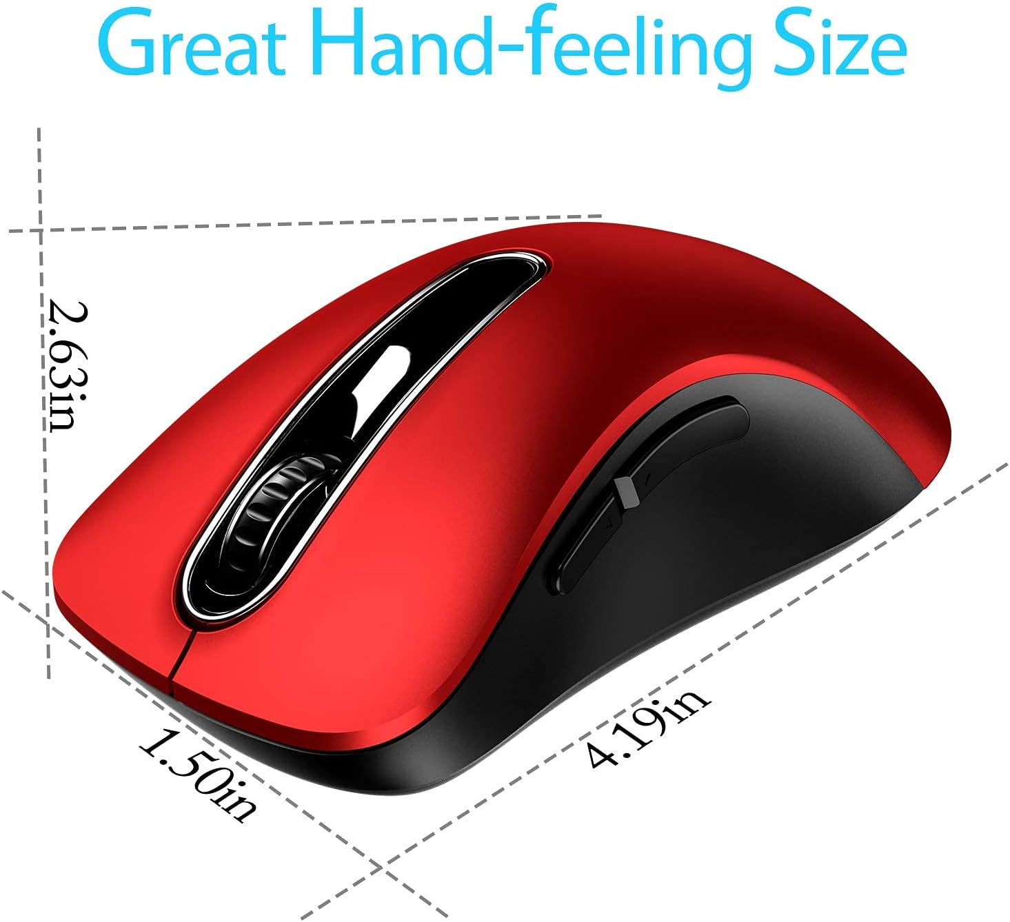 Thumbnail 4 de memzuoix 2.4G Wireless Mouse 1400 DPI 🖱