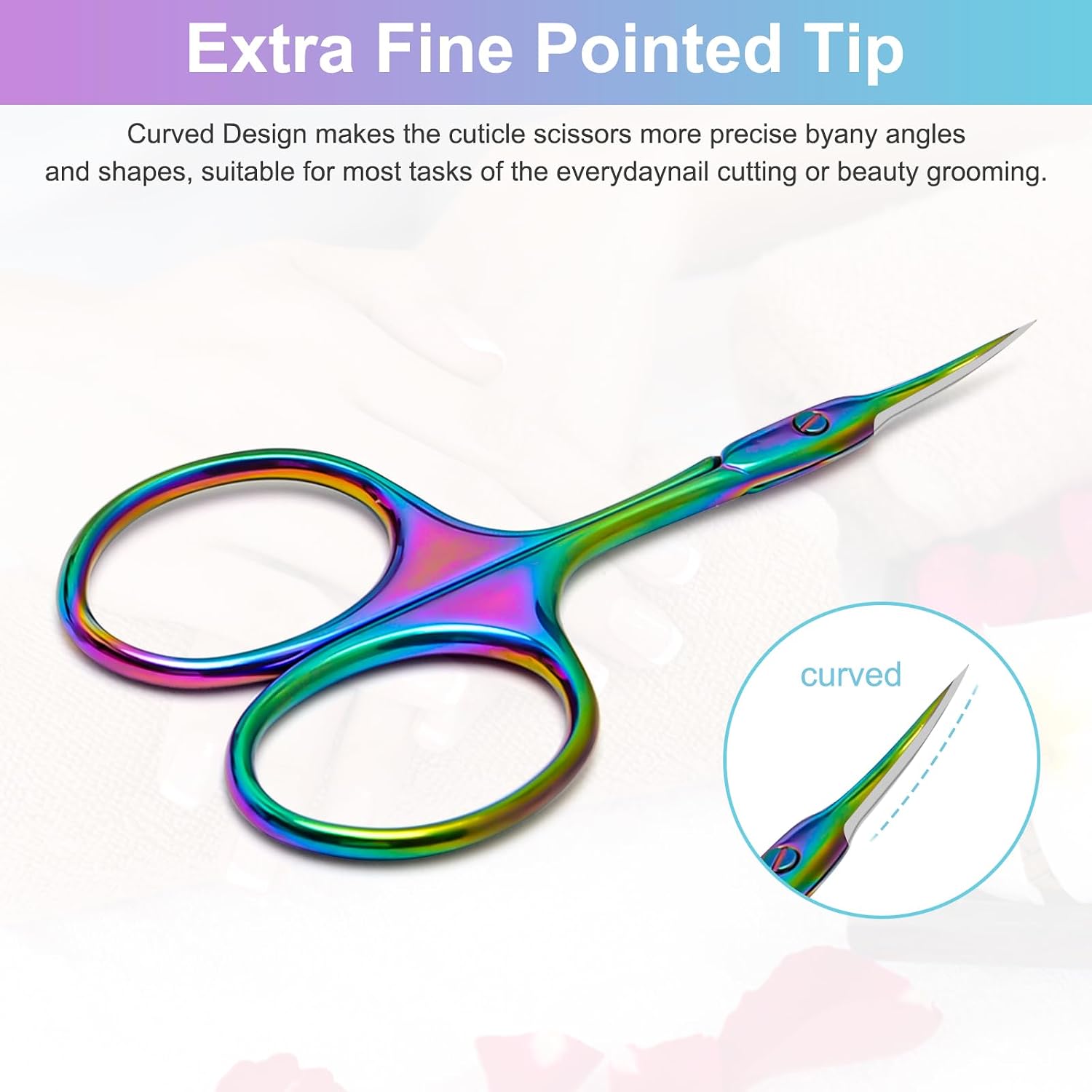 Thumbnail 1 de CGBE Professional Curved Cuticle Scissors – Sharp Stainless Steel Precision for Nails, Brows, and More