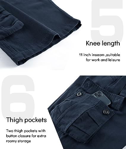 Detalle de APTRO Mens Cargo Shorts Combat Casual Cotton Shorts with Multi Pockets Navy CS05 36