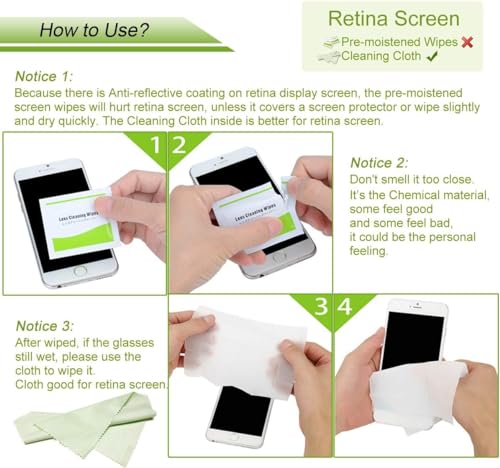 Detalle 2 de EOTW 120 Lens Cleaning Wipes: Handy, Individually Wrapped Screen Cleaners