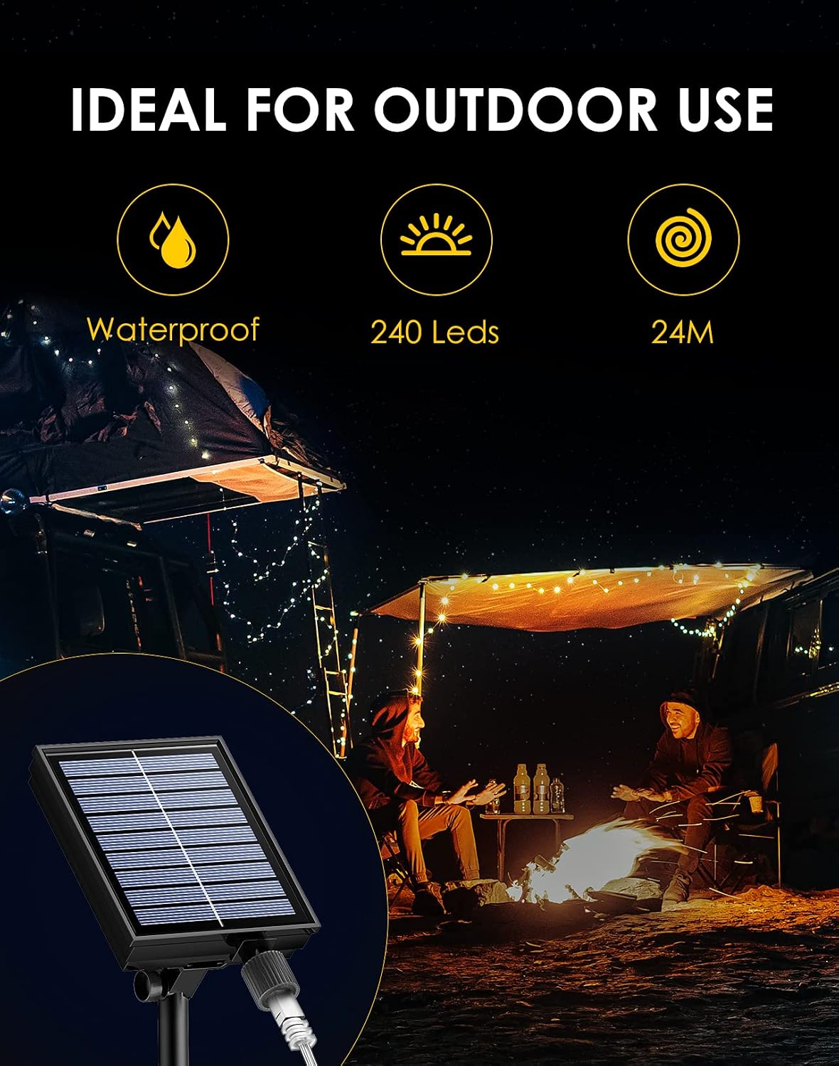 Thumbnail 6 de BESCOST Catena Luminosa Solare Esterno IP65 da 24 m con 240 LED e 8 modalità