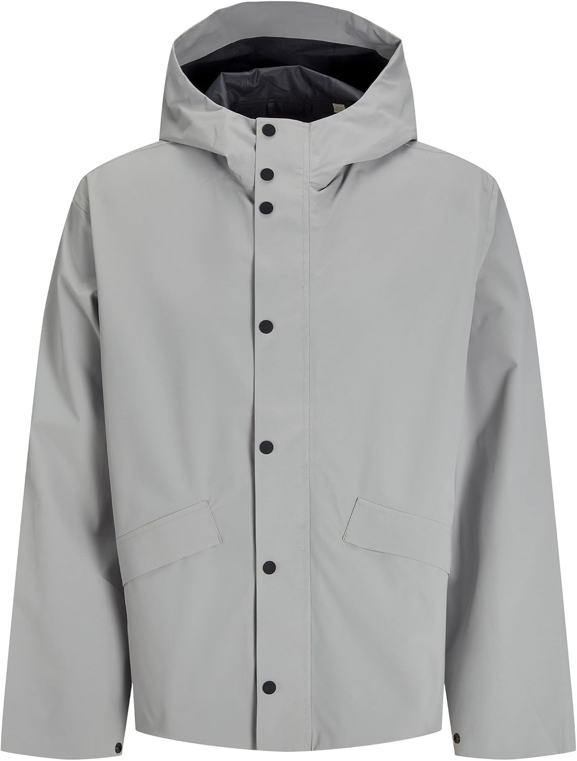 Detalle de JACK & JONES Premium Raincoat Raincoat – impermeabile elegante con cappuccio e dettagli curati