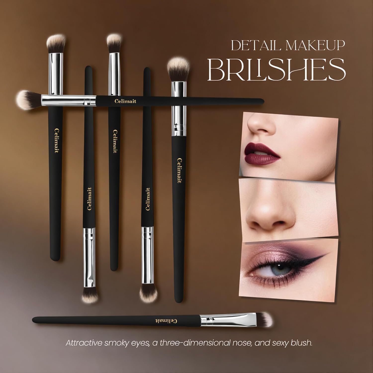 Thumbnail 2 de Celimait Makeup Brushes Set 12 pcs
