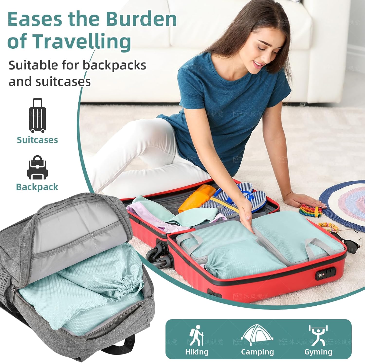 Thumbnail 5 de Compression Packing Cubes 7-Piece Set 50% space-saving