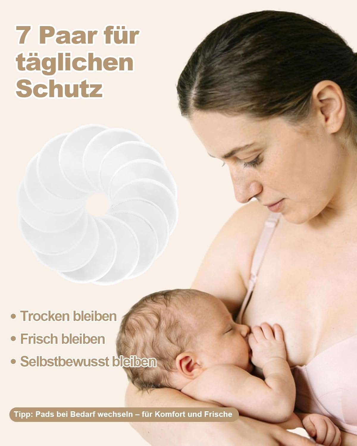 Thumbnail 2 de Oiomniv Bio Wiederverwendbare Stilleinlagen 14er Pack – langlebig, hautfreundlich und nachhaltig