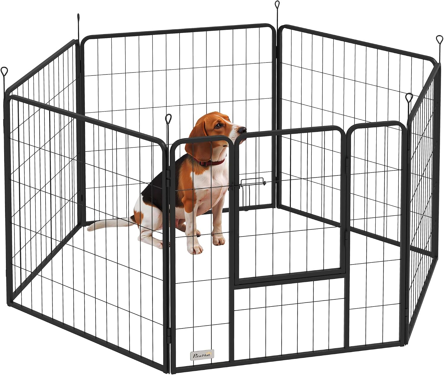 Detalle de PawHut Parc pour Chien 6 Panneaux Modulable et Pliable