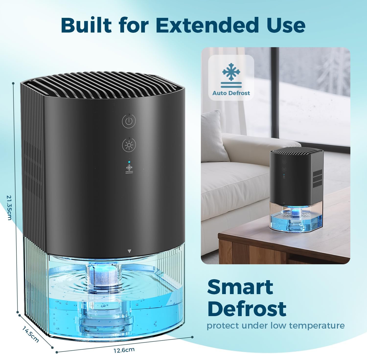 Thumbnail 4 de AROEVE Dehumidifier 990 ml compact quiet model 🏠