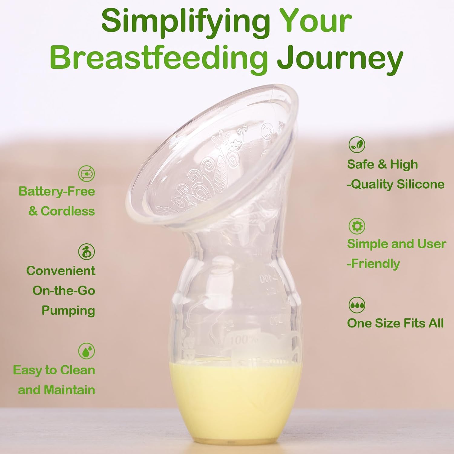 Thumbnail 1 de Haakaa Silicone Manual Breast Pump (4oz/100ml) – food grade silicone, adjustable suction & portable let-down collector
