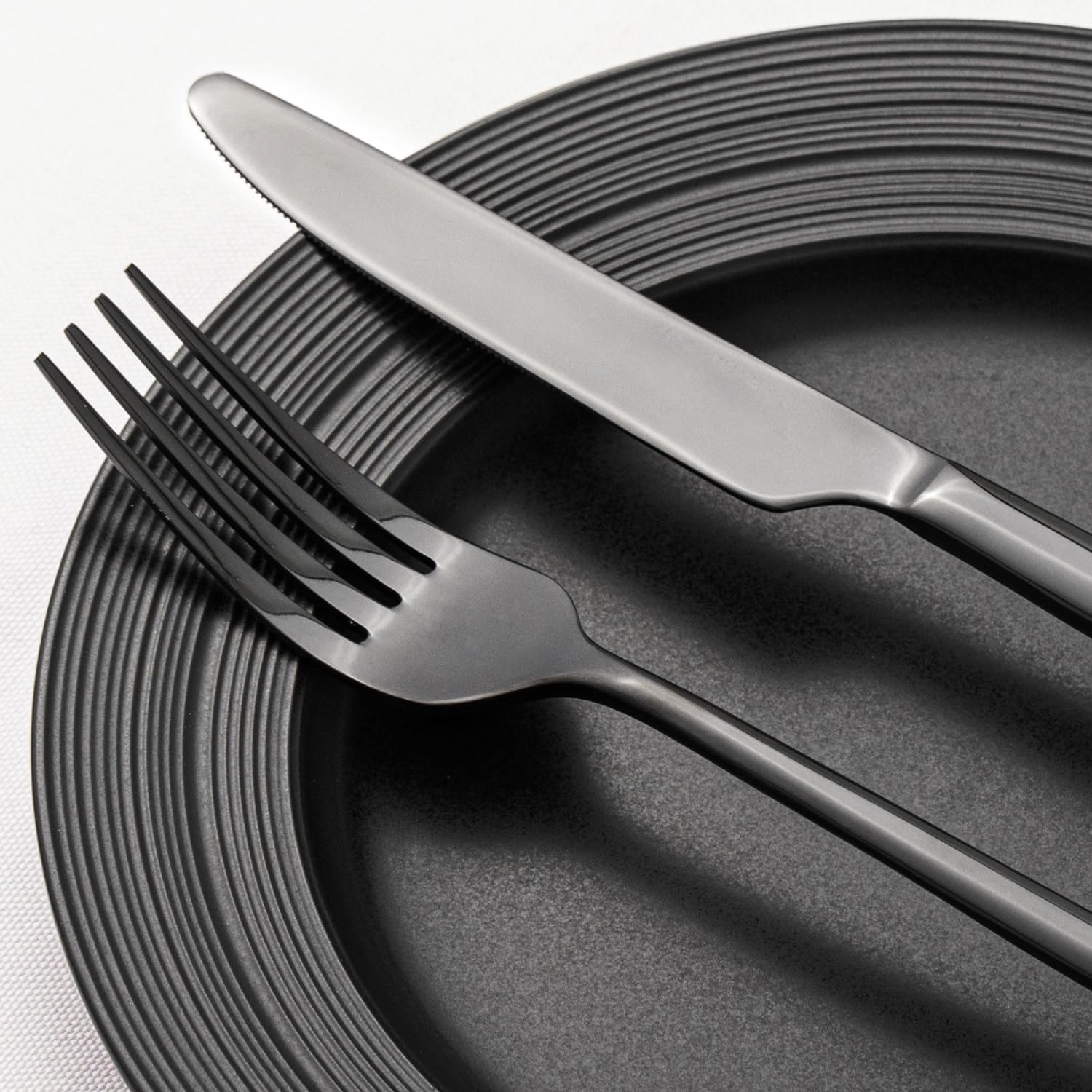 Detalle 2 de KINGSTONE Black Silverware Set 20-Piece
