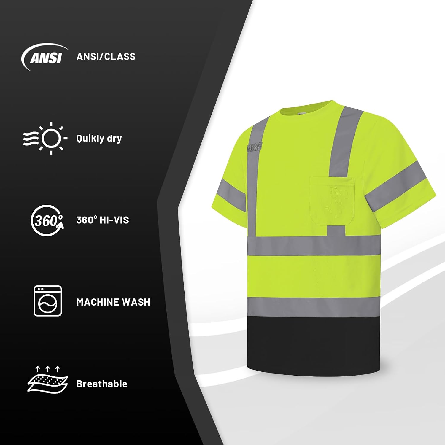 Detalle de LIZMOF High-Visibility Work Shirt 5XL