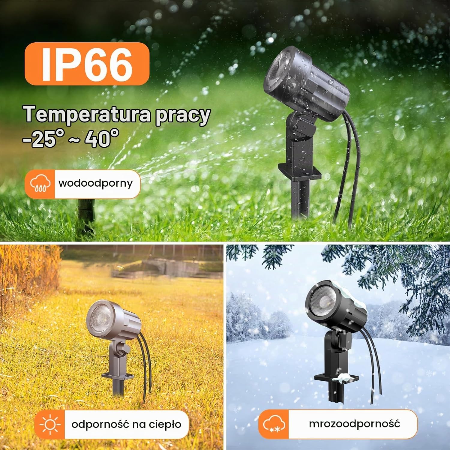 Thumbnail 2 de MEIKEE SL-SP03 – zestaw 3 solarnych lamp ogrodowych, 2700 K, IP66