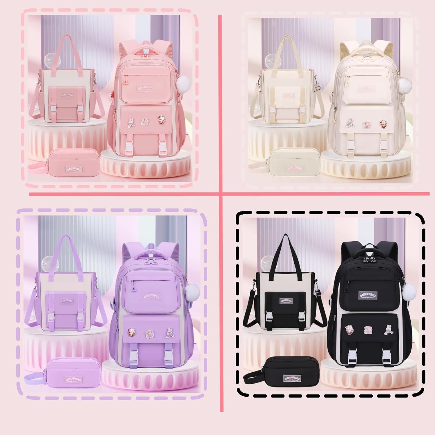 Thumbnail 6 de LANSHIYA School Bag for Girls: Cute, Durable Kids Backpack with Laptop Compartment