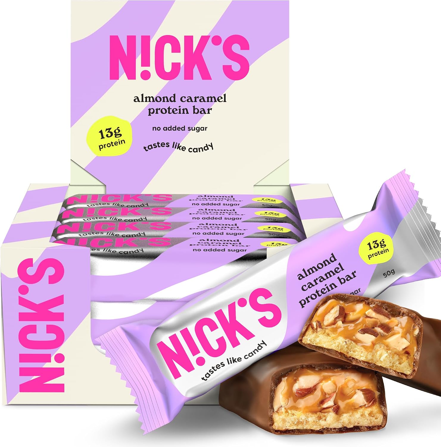 Detalle de NICKS Barre protéinée amande caramel 201 kcal