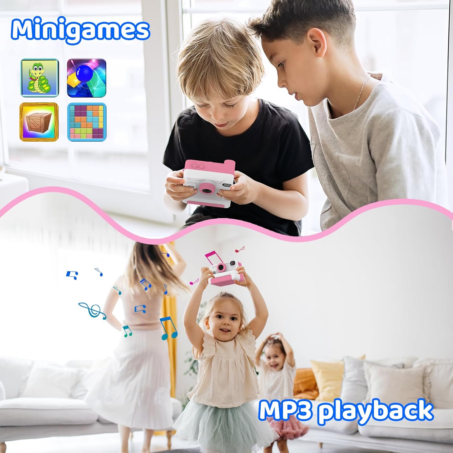 Thumbnail 5 de Macchina fotografica istantanea per bambini 1080P
