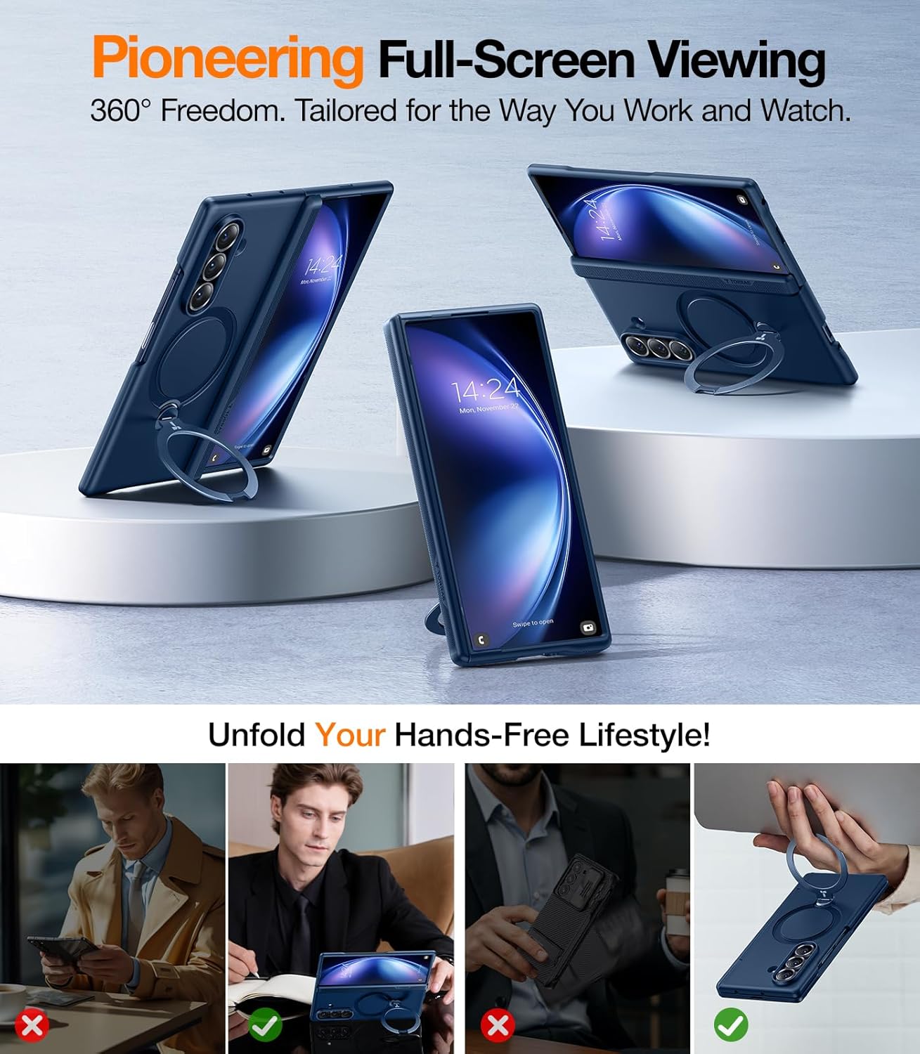 Thumbnail 1 de TORRAS 360 Spin Magnetic Stand for Galaxy Z Fold 7