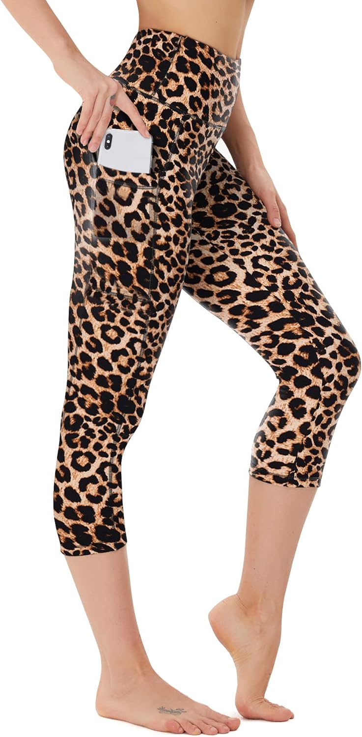 Thumbnail 6 de FOTOCITI Damen Leggings Capri mit Taschen – Hoher Bund, blickdicht, 3/4 Länge