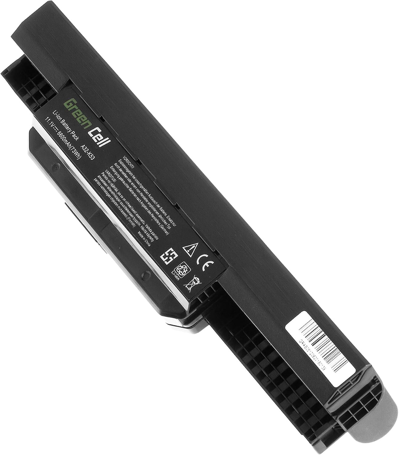 Detalle de Green Cell Extended 9-Celle Batteria per Asus K53/K53E/K53S/K53SJ/K53SV/K53U/X53/X54 (6600mAh, 11.1V)