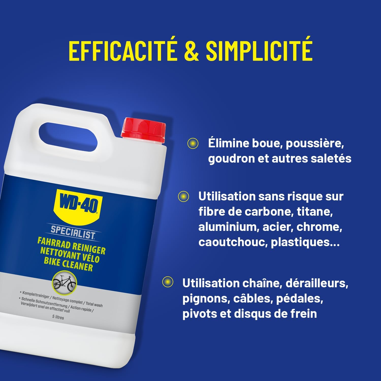 Detalle de WD-40 SPECIALIST Nettoyant Vélo Bidon 5L — nettoyage polyvalent prêt à l’emploi
