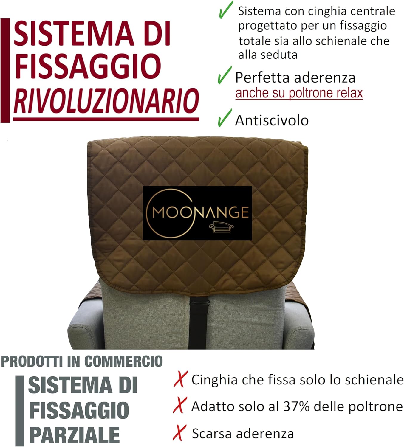 Thumbnail 6 de Moonange Copripoltrona 55 cm Bordeaux