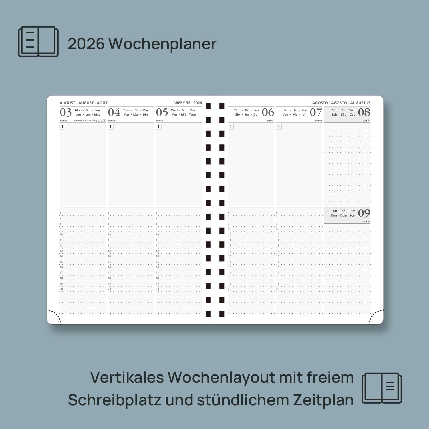 Thumbnail 1 de POPRUN Kalender 2026 Buchkalender 21,5×16 cm 📅