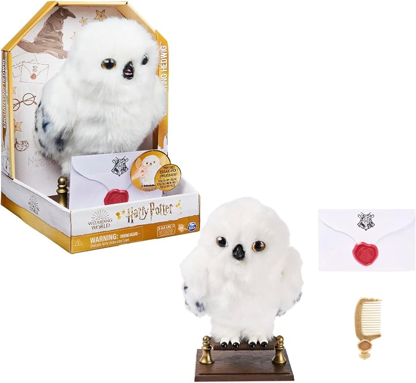 Detalle de HARRY POTTER-WIZARDING WORLD - Lechuza Interactiva Hedwig 🦉