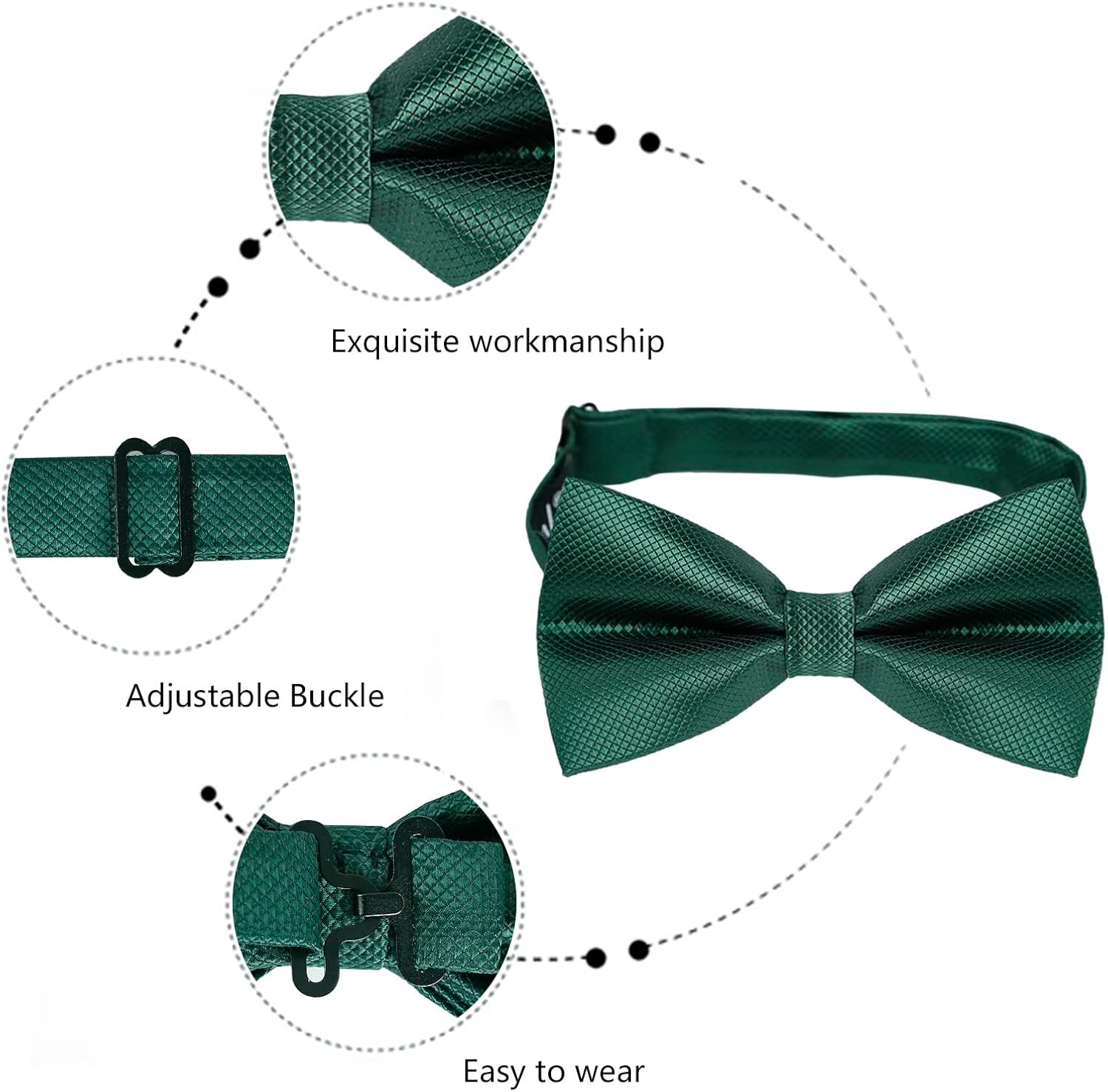 Thumbnail 3 de Alizeal Mens Party Bow Tie, Hanky and Cufflinks Set – A Practical Accessory Trio