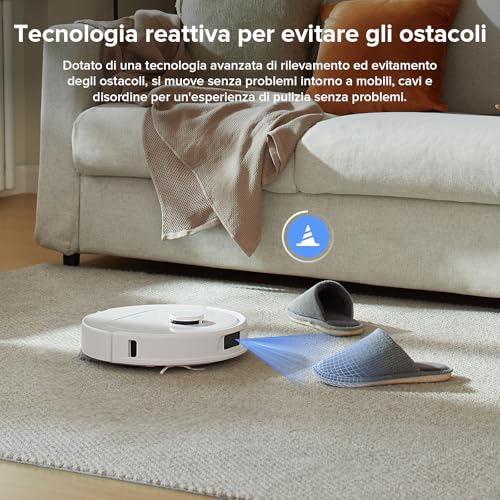 Detalle 2 de roborock QV 35A Set: robot aspirapolvere lavapavimenti antigroviglio per casa con mappa PreciSense LiDAR