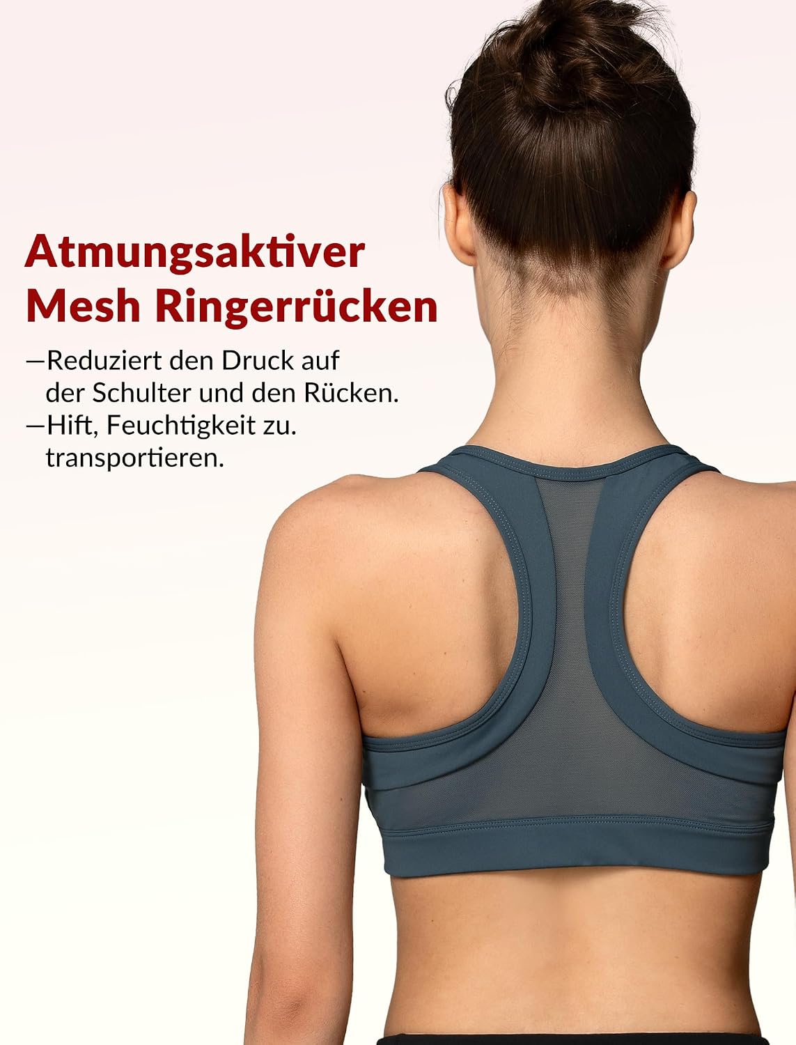 Thumbnail 1 de Yvette Sport-BH mit Mesh-Rücken, vorne YKK-Verschluss und starkem Halt (Große Größe)