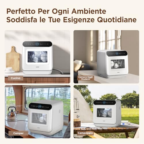 Thumbnail 8 de COMFEE Lavastoviglie Libera Installazione, 3 coperti, 7+3 programmi – Bianco