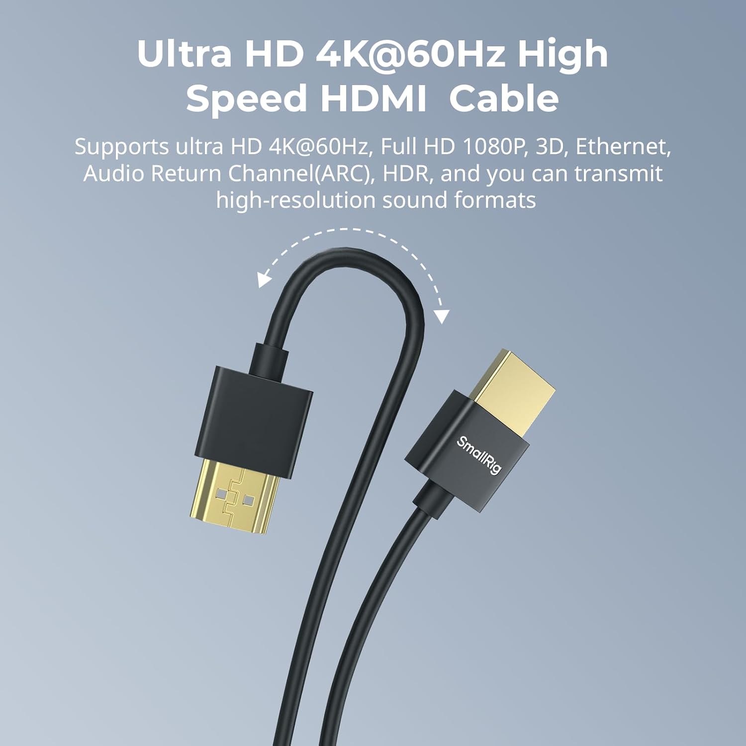 Thumbnail 3 de SmallRig Câble Ultra Fin HDMI 2.0 A vers A 100 cm – Flexible, 4K60, ARC, Ethernet